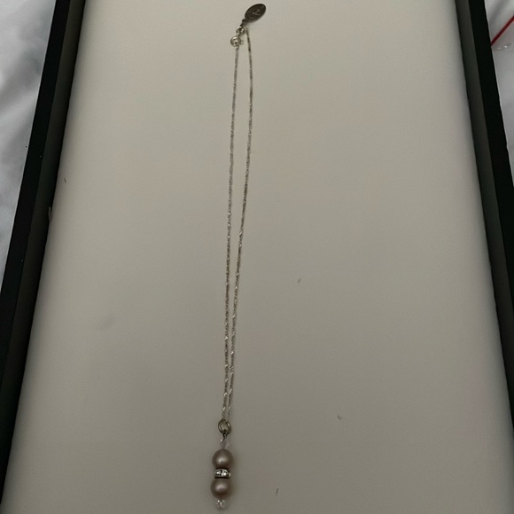 ERIC ANDREWS 14K Gold  Chain with Brown Pearls & Crystal Drop - Picture 1 of 6